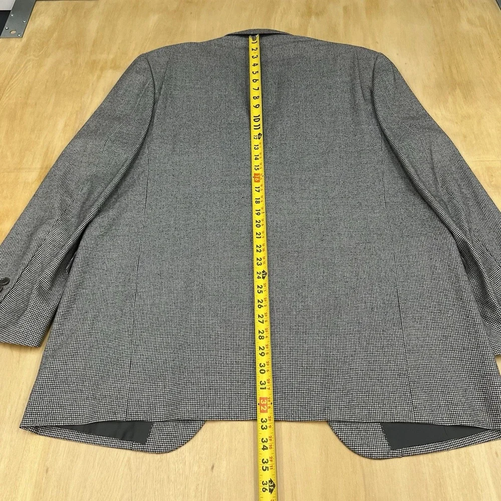 Vintage Pal Zileri Ventless Blazer Sport‎ Coat Mens 44L Long Wool Gray Flannel